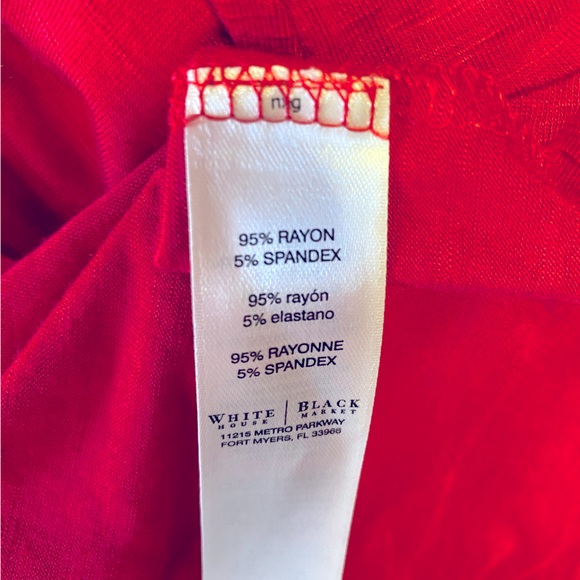 WHBM V-Neck 3 quarter length sleeve, Bright Red w/3 real buttons. Size Large - Picture 4 of 8